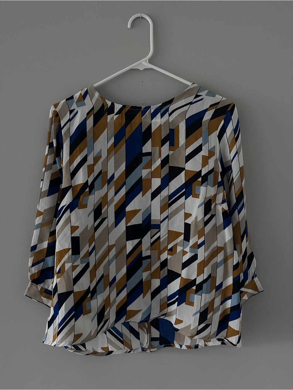 Geometric Print Relaxed Blouse